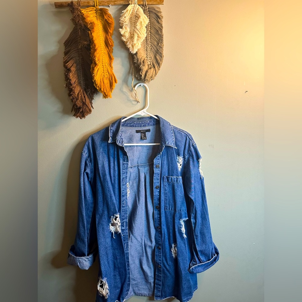 Distressed Denim Shirt